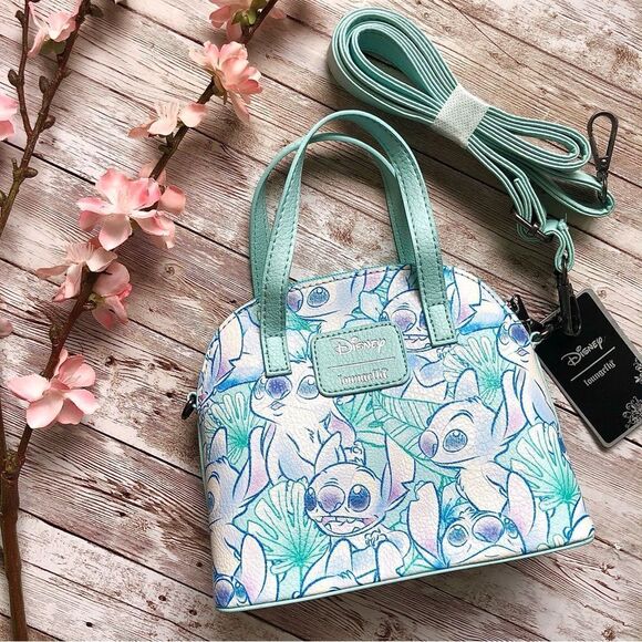 Loungefly Disney Lilo & Stitch Sketch Mini Dome Crossbody Purse - Picture 1 of 5